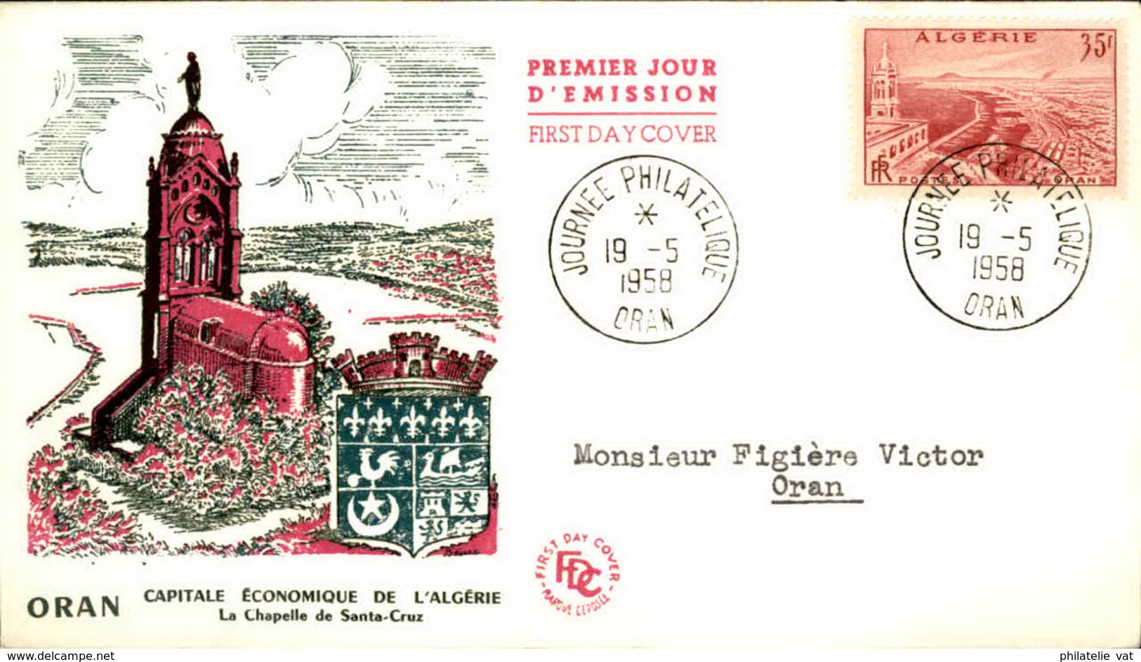 ALGERIE - Premier Jour Oran 1958 - P21247 - FDC
