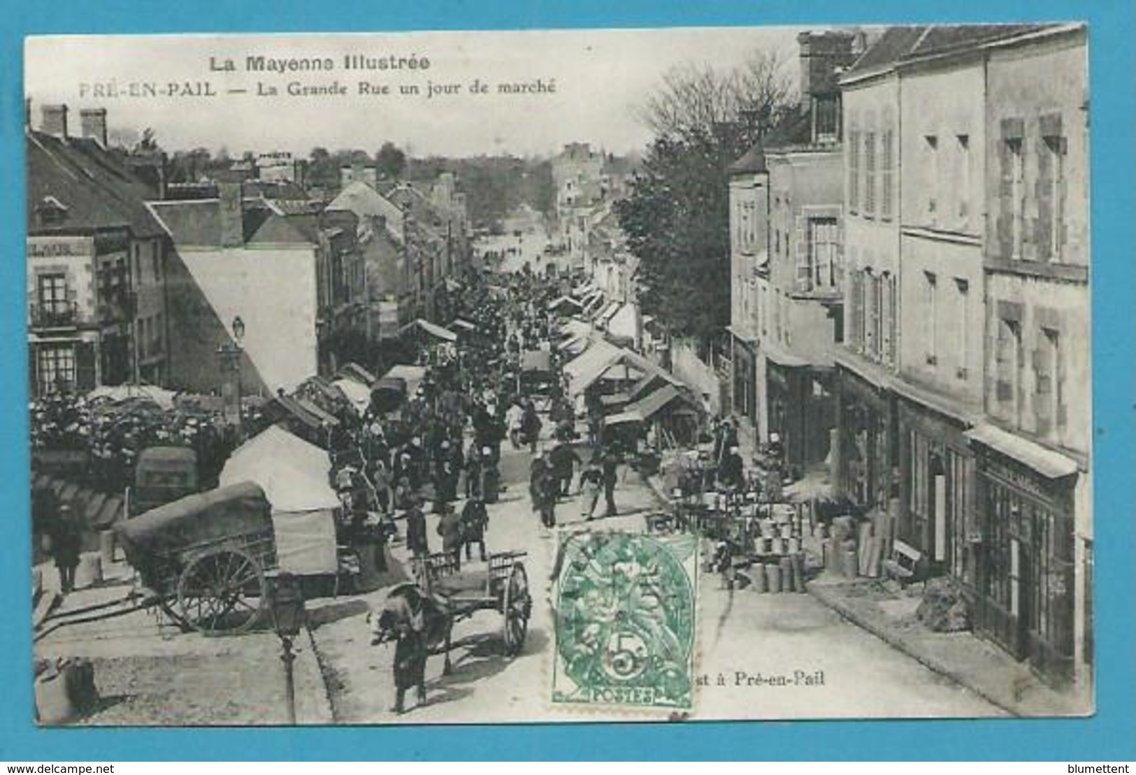 CPA - Métier Marchands Ambulants Marché Grande Rue PRE-EN-PAIL 53 - Pre En Pail