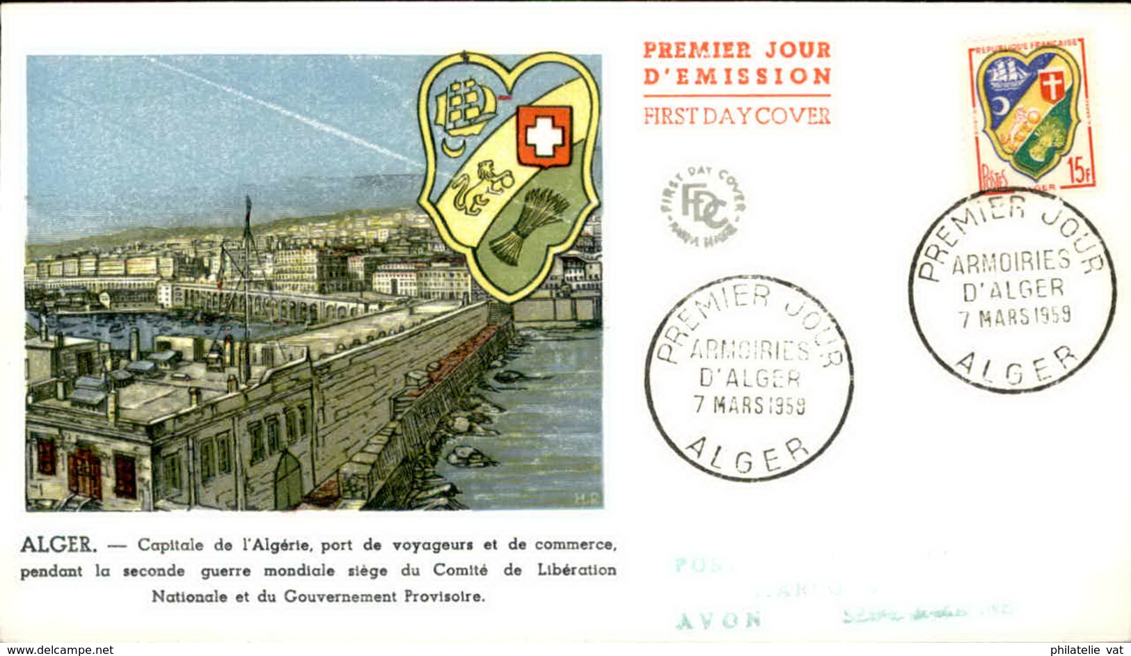 ALGERIE - Premier Jour Alger 1959 - P21254 - FDC