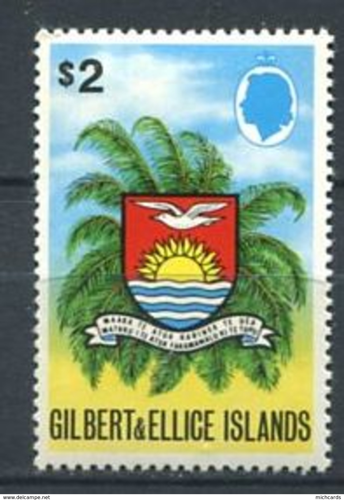 188 GILBERT Et ELLICE 1971/72 - Yvert 182 - Blason - Neuf ** (MNH) Sans Trace De Charniere - Gilbert- Und Ellice-Inseln (...-1979)