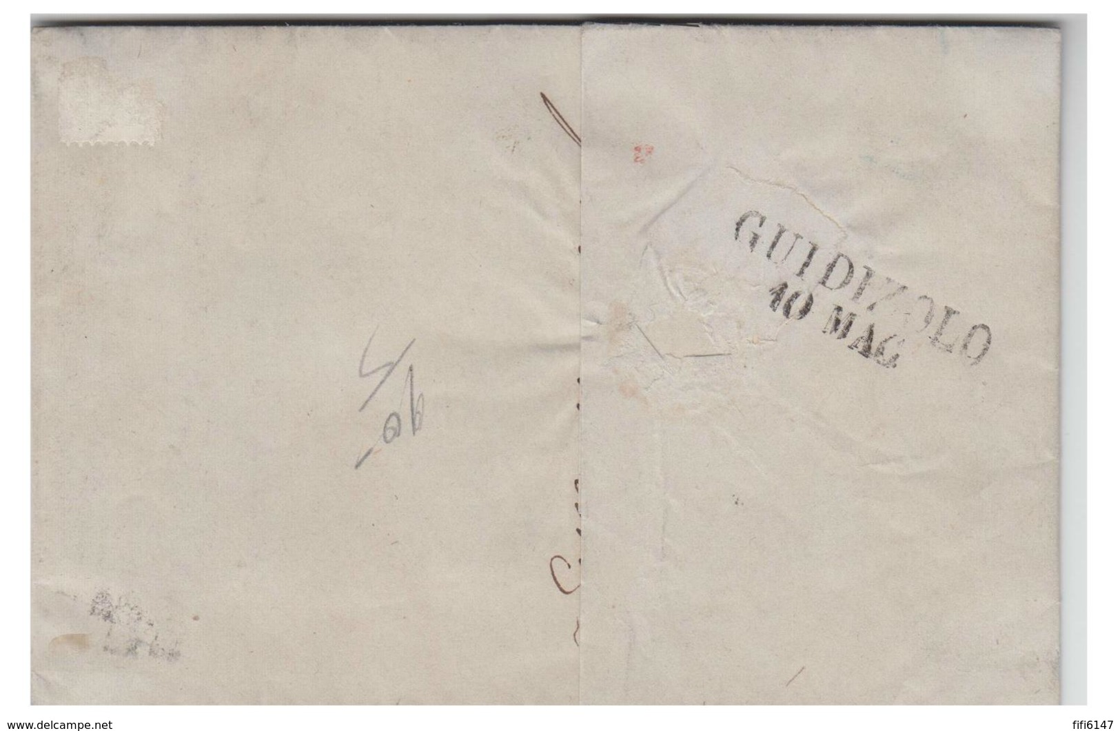 ITALIE--LOMBARDO-VENETIE --  1852 -- LETTRE DE MILAN POUR GUIDIZOLO  -- - Lombardy-Venetia