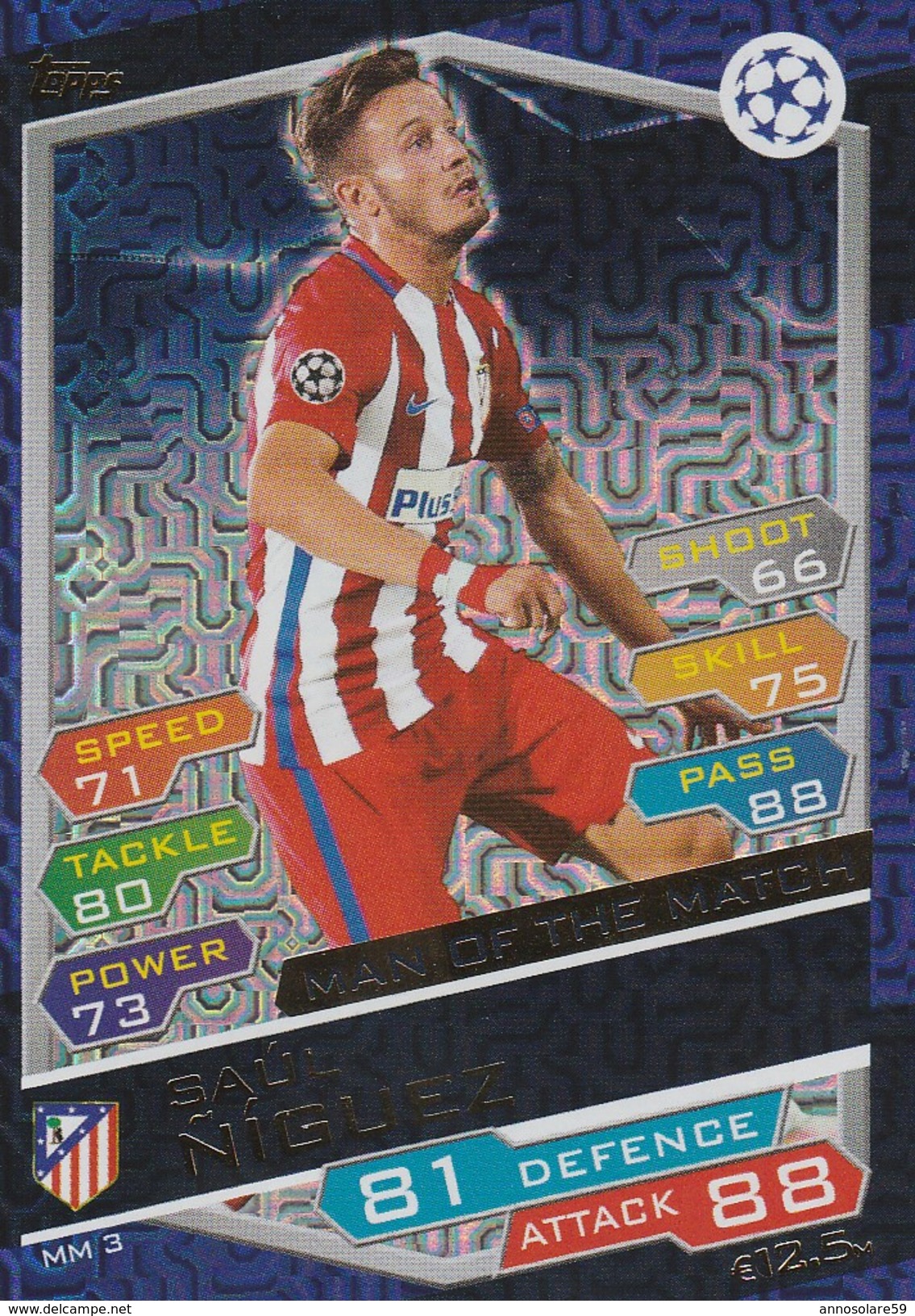 MATCH ATTAX CHAMPION LEAGUE 2016/17 - SAUL NIGUEZ (CLUB ATLETICO DE MADRID - LEGGI - Sonstige & Ohne Zuordnung