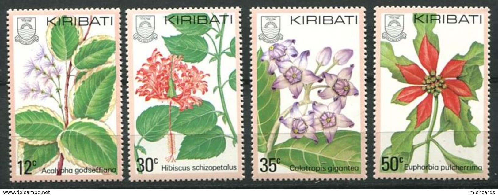 188 KIRIBATI 1981 - Yvert 42/45 - Fleur - Neuf ** (MNH) Sans Trace De Charniere - Kiribati (1979-...)