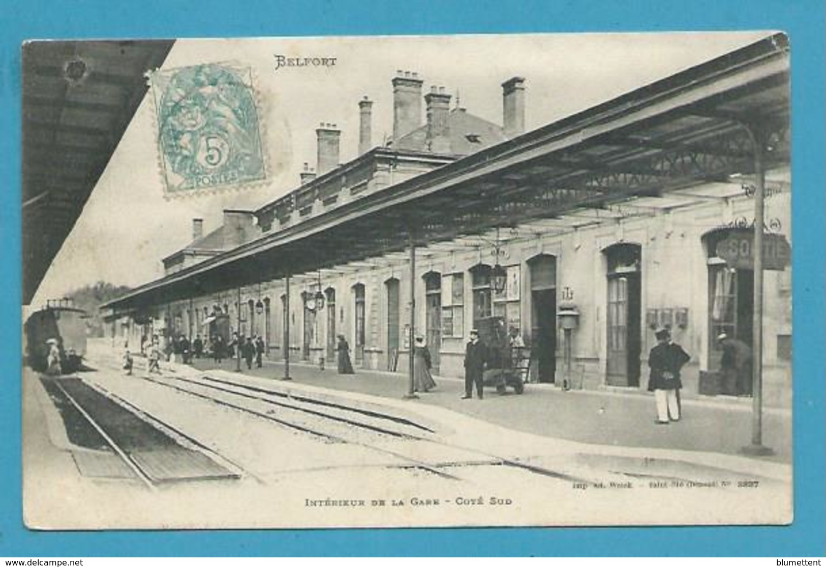 CPA - Chemin De Fer Train La Gare BELFORT 90 - Belfort - Ciudad