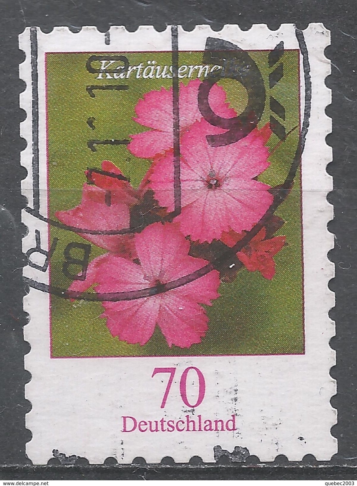 Germany 2009. Scott #2422 (U) Flower's Kartausernelke (Clusterhead Pink) * - Used Stamps