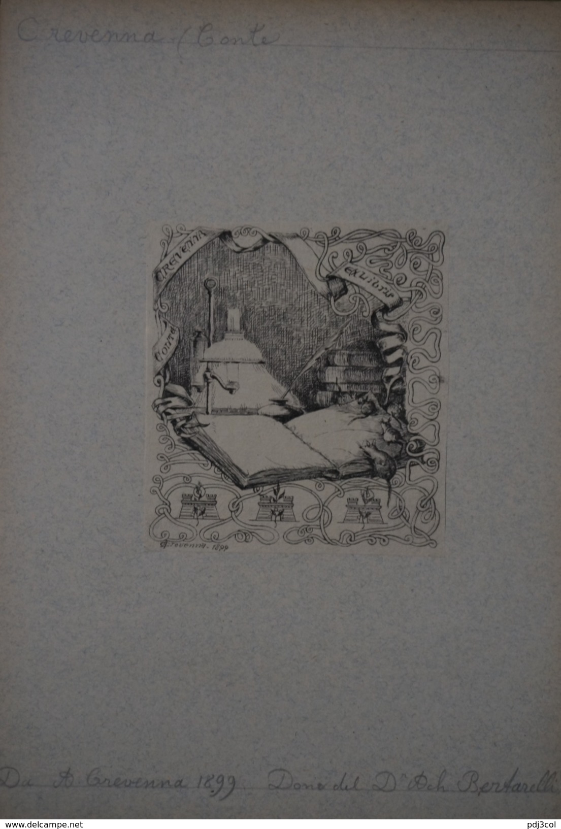 Ex-libris Italien, Fin XIXème - Conte Crevenna - Ex-libris