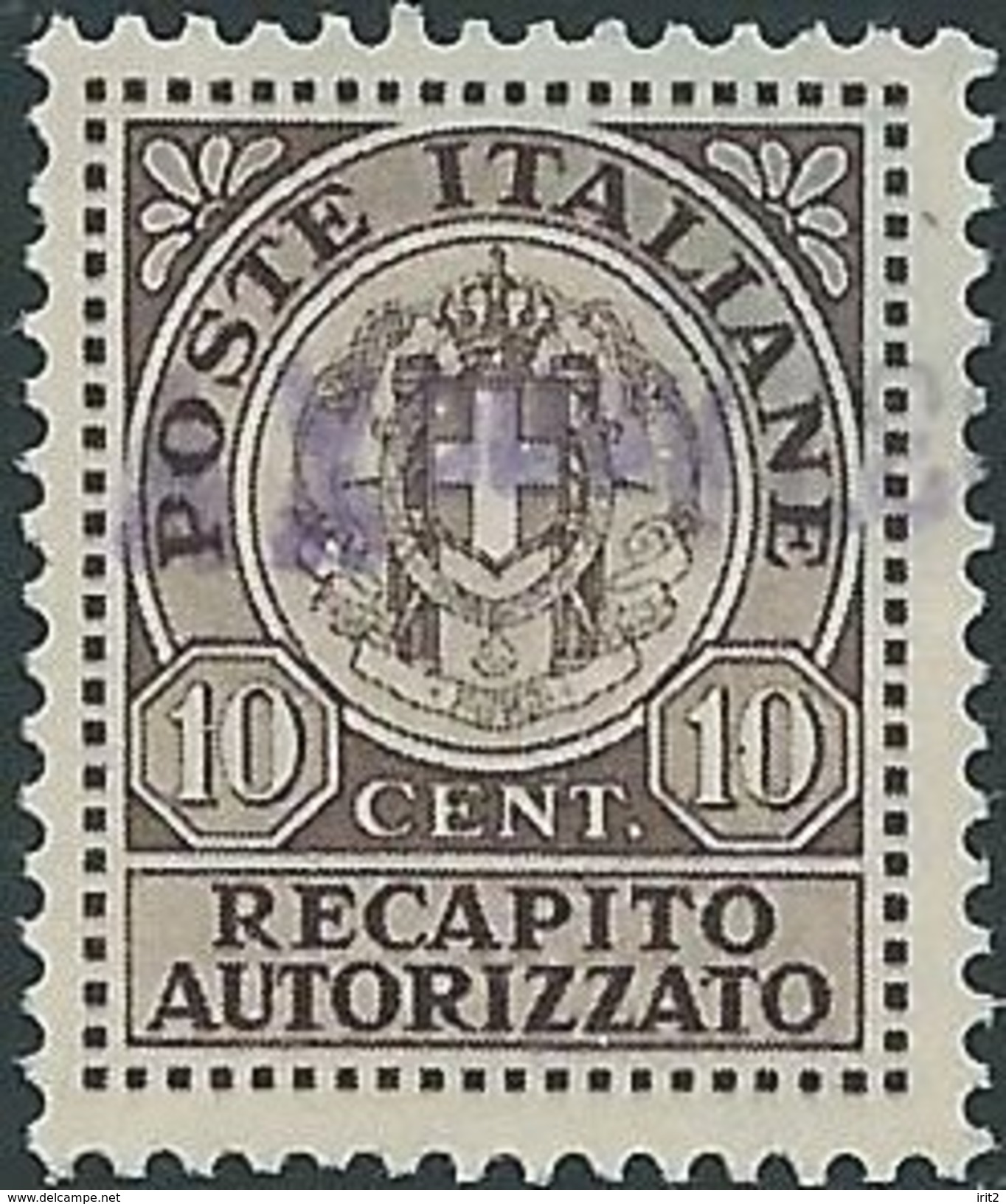 ITALY ITALIA ITALIEN ITALIE REGNO 1930 FRANCOBOLLO PER RECAPITO AUTORIZZATO 10 CENT ( LA SOPRA STAMPA NON è LEGGIBILE)!? - Verzekerd