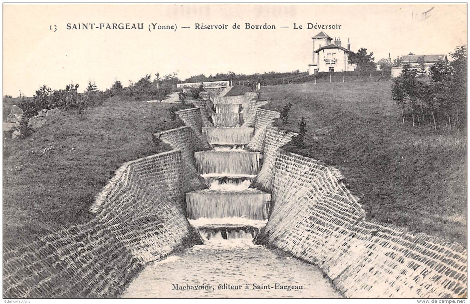 Saint Fargeau     89         Réservoir Du Bourdon.  Le Déversoir    (voir Scan) - Saint Fargeau
