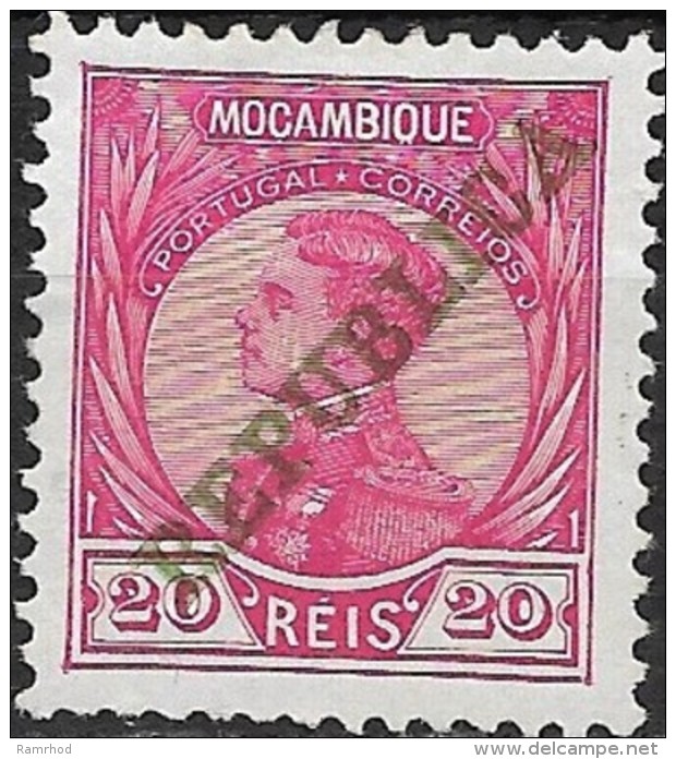 MOZAMBIQUE 1912 "King Manoel" - 20r. - Red  MH - Mozambique