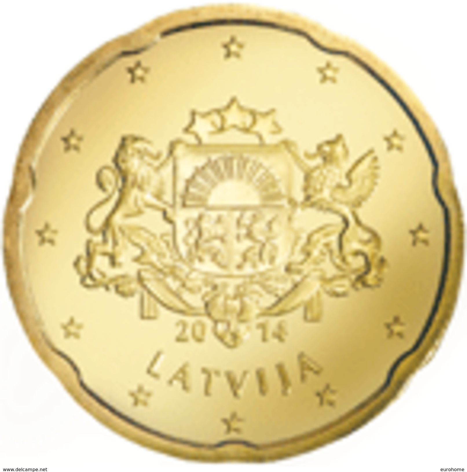 Letland 2016    20 Cent  Zeer Zeldzaam 5.000 Ex.  EXTREME RARE      UNC Uit De BU  UNC Du Coffret !! - Lettonie