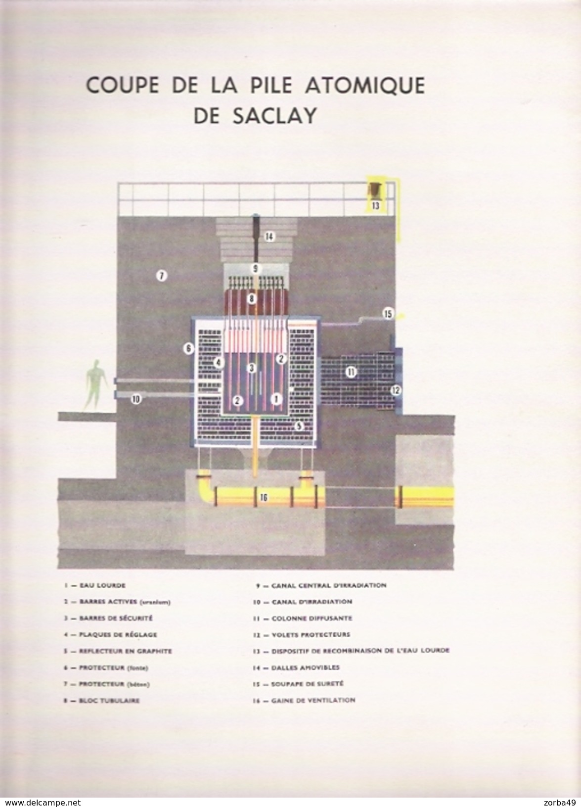 Coupe De La Pile Atomique De SACLAY - Machines