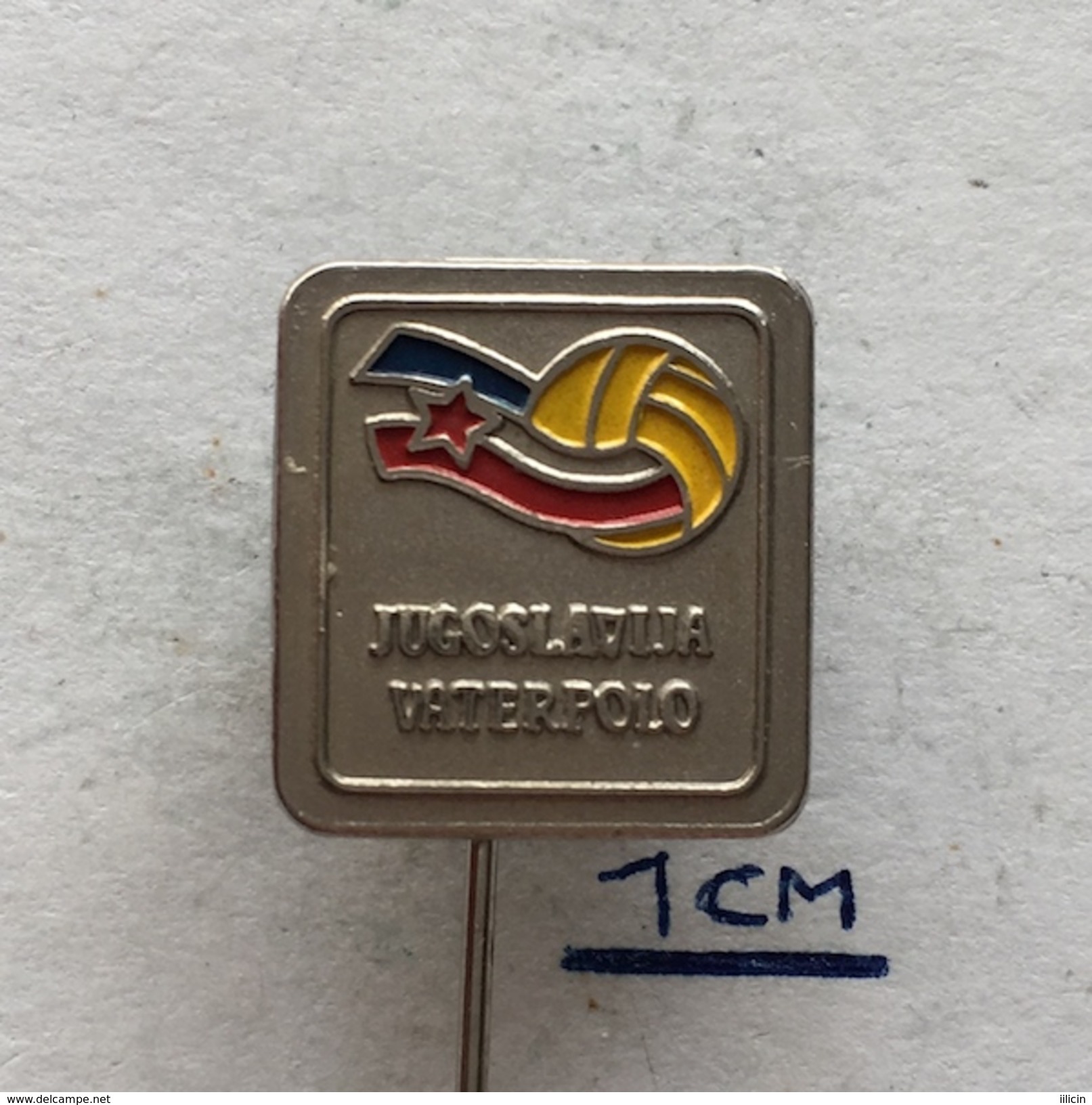Badge (Pin) ZN004318 - Water Polo (Waterpolo) Yugoslavia Federation / Association / Union (VSJ) - Water-Polo