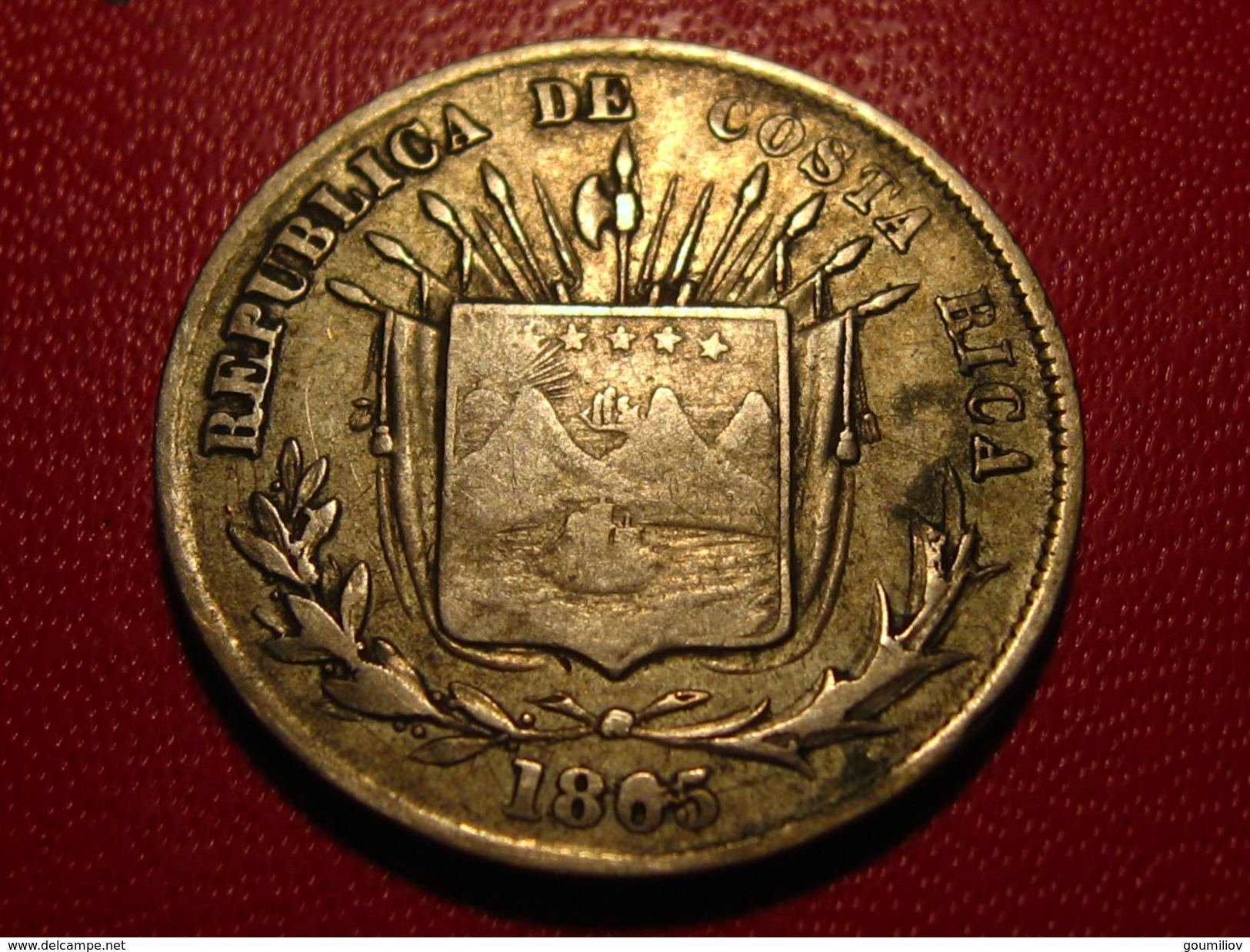 Costa Rica - 25 Centavos 1865 GW - America Central 0044 - Costa Rica