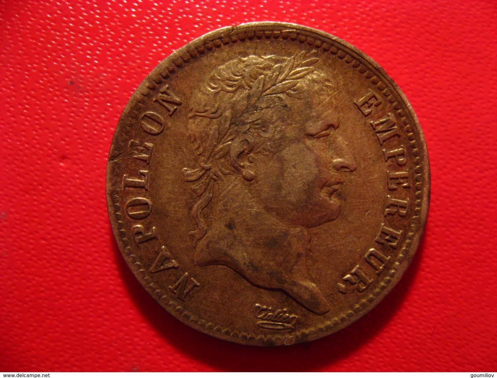 France - 1 franc 1808 A Paris Napoléon Ier - Superbe patine dorée 0193