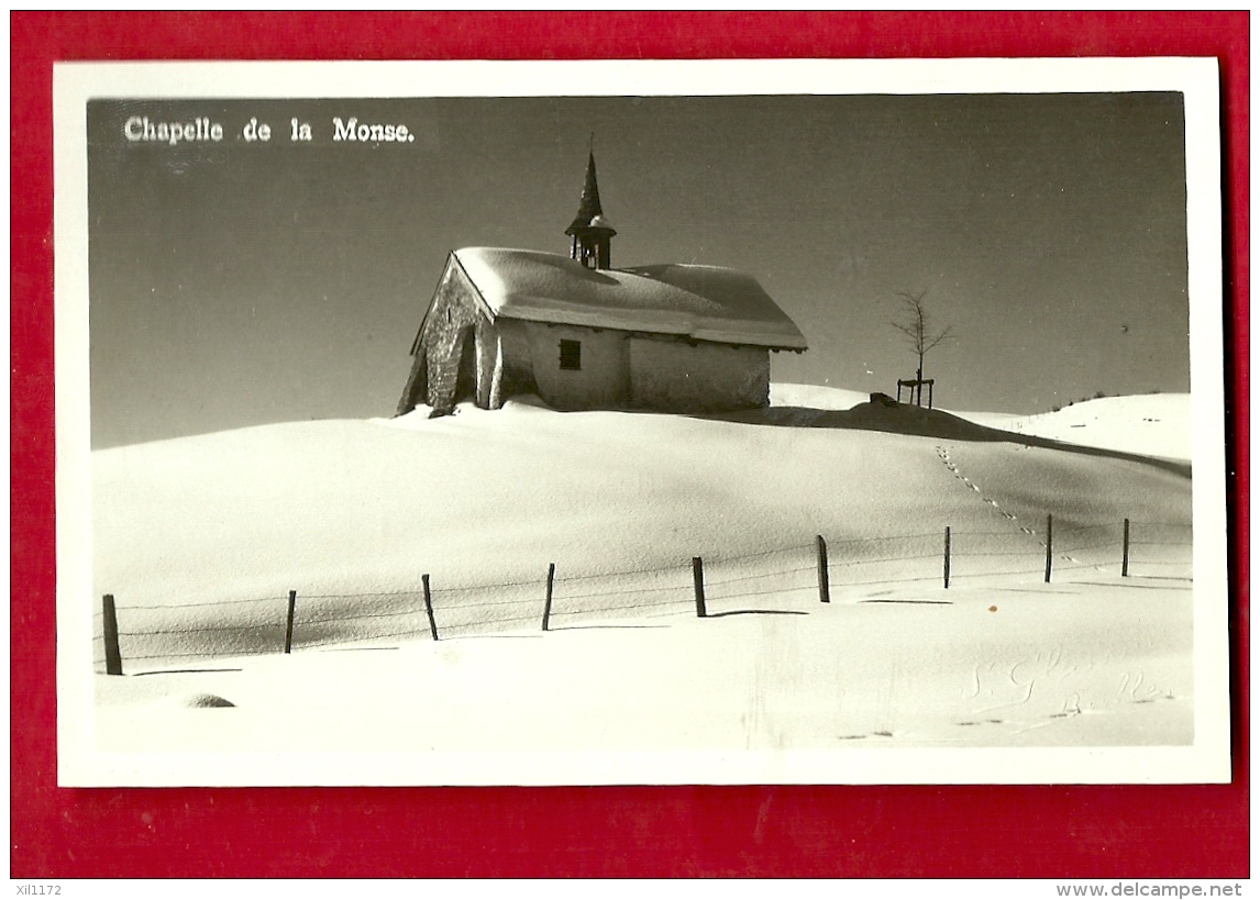 PRO-16  Chapelle De La Monse  Sur Charmey, Dans La Neige. Glasson. Non Circulé - Chapelle