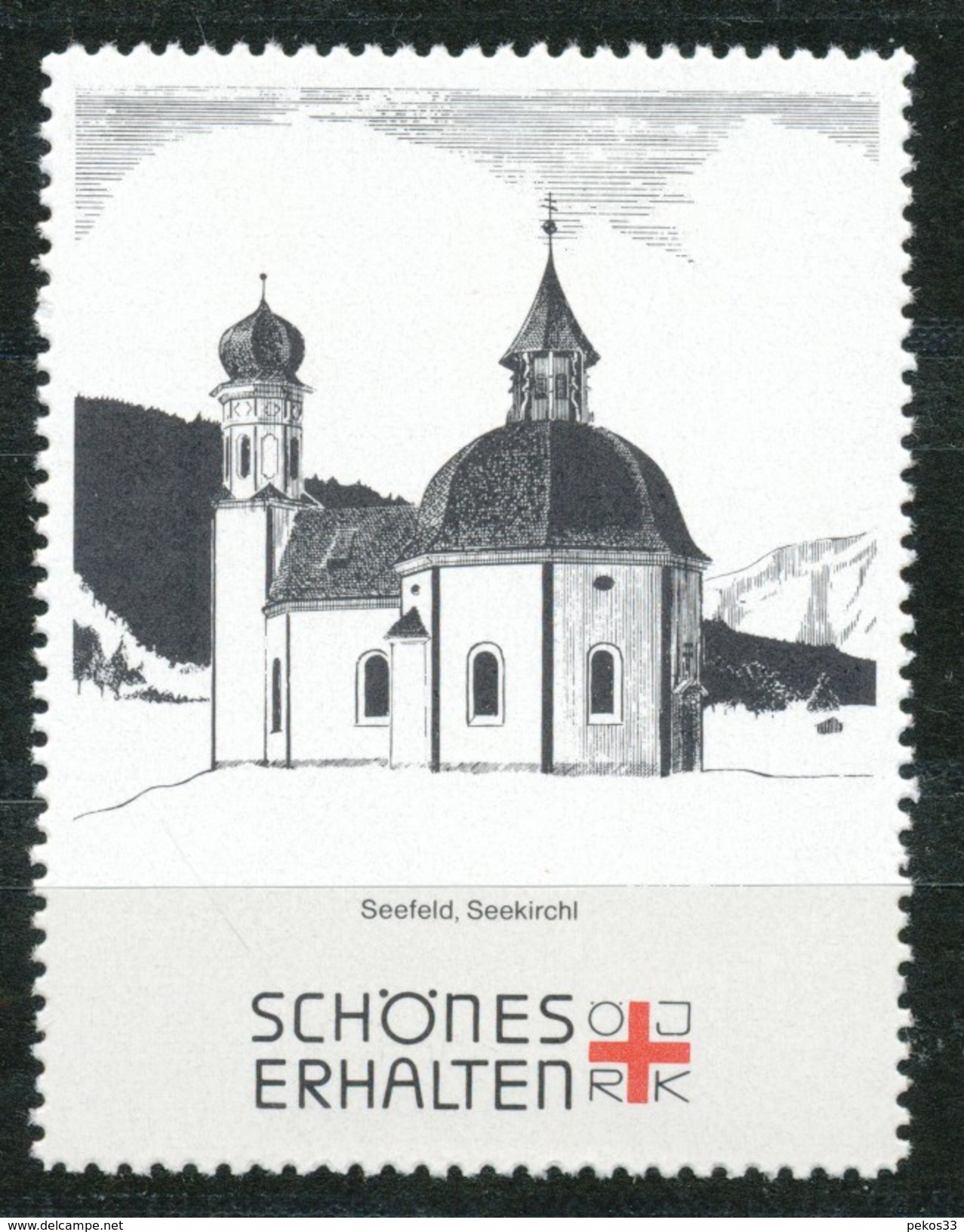 Österreich - Vignette .    Seefeld,Seekirchl - Vignetten (Erinnophilie)