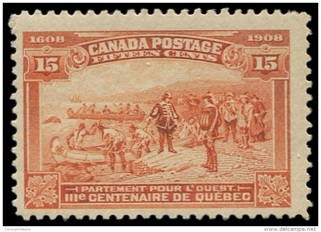 CANADA 91 : 15c. Orange, Tricentenaire Du Qu&eacute;bec, TB - Other & Unclassified