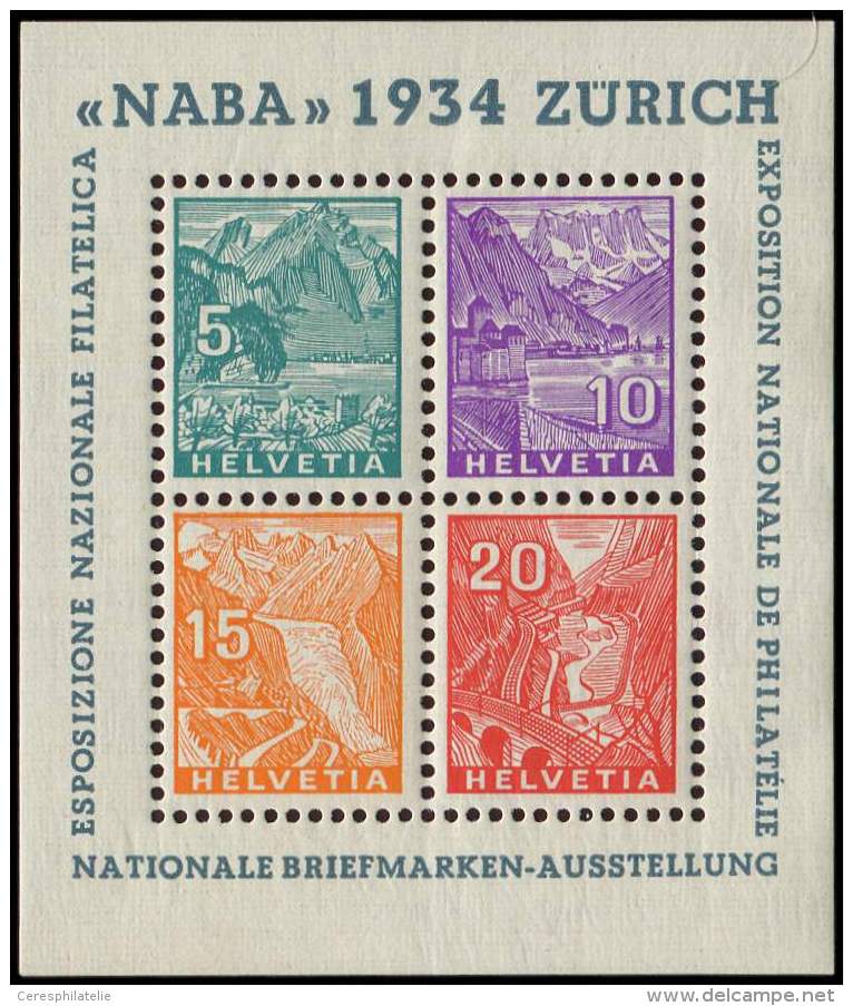 SUISSE BF 1 : Naba 1934, TB - Other & Unclassified