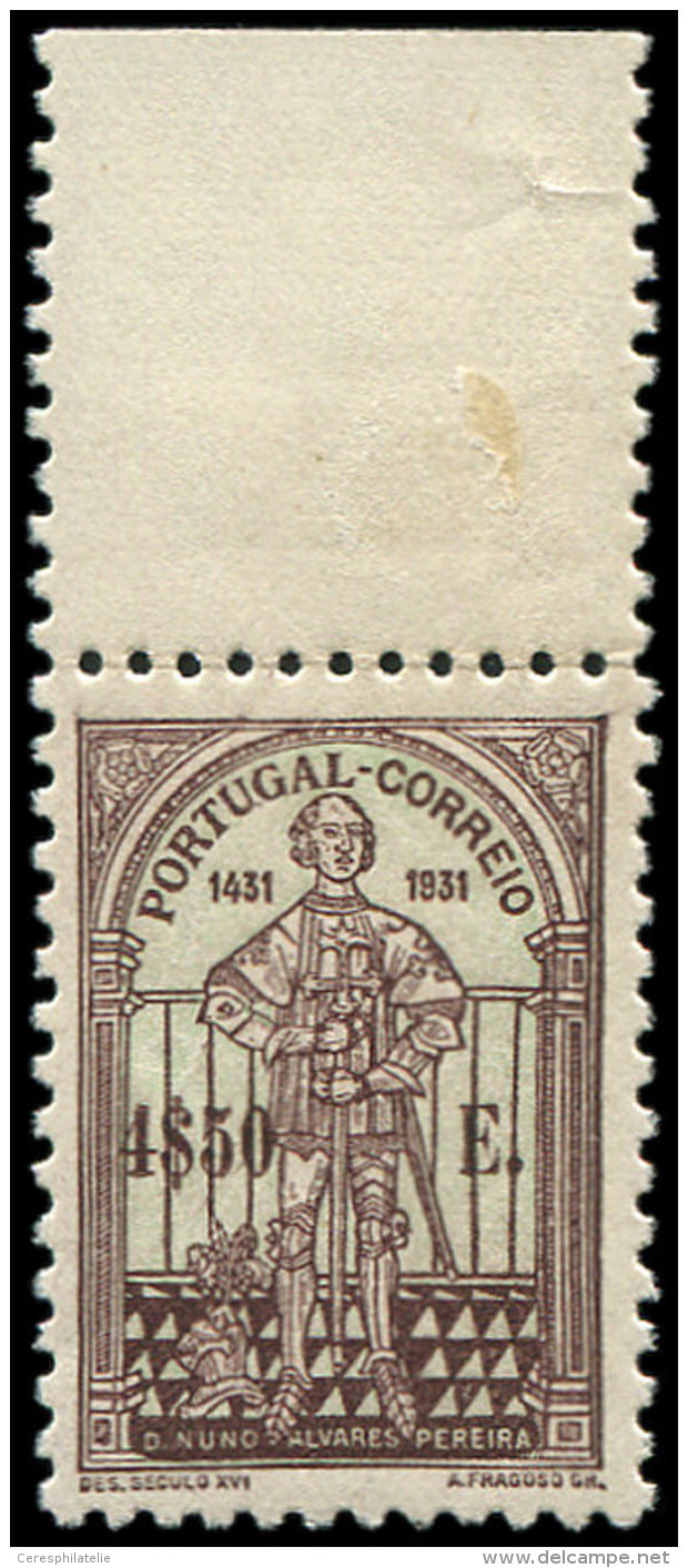 PORTUGAL 558 : 4$50 Brun-violet Et Vert, Haut De Feuille, TB - Other & Unclassified
