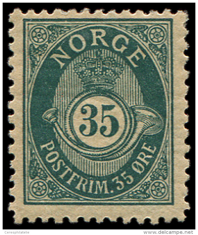 NORVEGE 55B : 35c. Vert Fonc&eacute;, Dent. 13 1/2 X 12 1/2, TB - Other & Unclassified