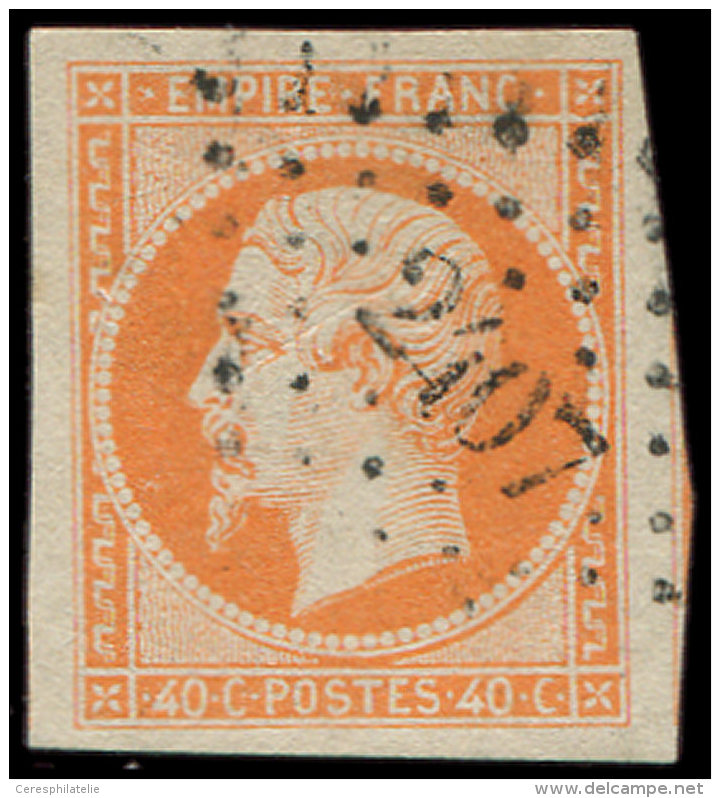 16   40c. Orange, Grandes Marges, Amorce De Voisin &agrave; Droite, Obl. PC 2497, Superbe - Other & Unclassified