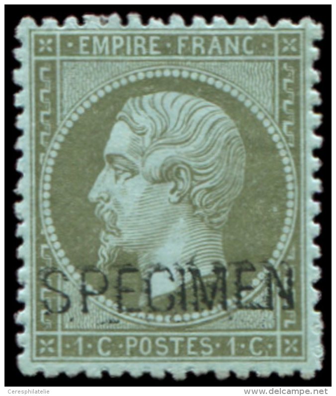 S19f  1c. Olive, Surcharge SPECIMEN, TB - Altri & Non Classificati