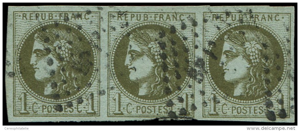 39C   1c. Olive, R III, BANDE De 3 Obl. Amb. BP1e, TTB - Other & Unclassified