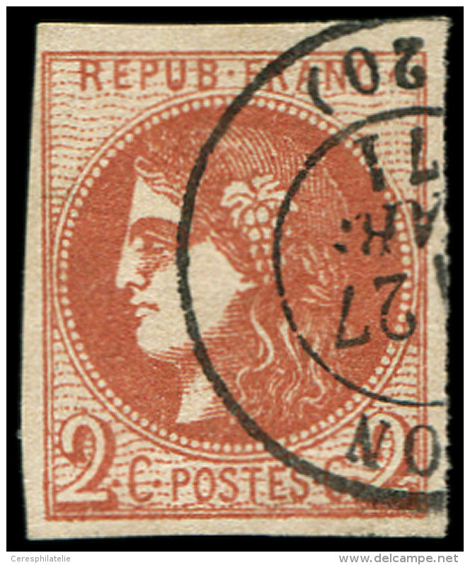 40Ba  2c. Rouge Brique, Oblit&eacute;r&eacute; C&agrave;d T17 27/3/71, TTB - Altri & Non Classificati