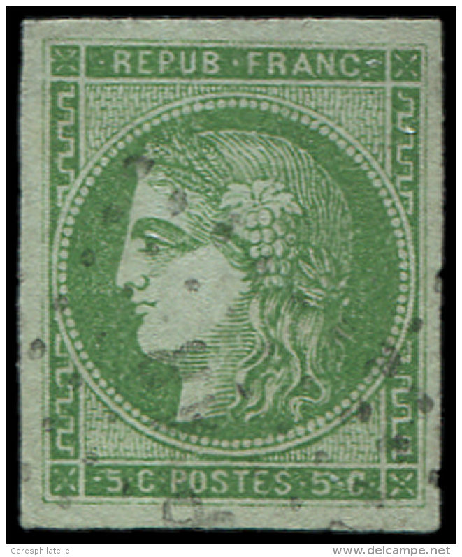 42B   5c. Vert-jaune, R II, Obl. Amb., Frappe L&eacute;g&egrave;re, TTB - Altri & Non Classificati