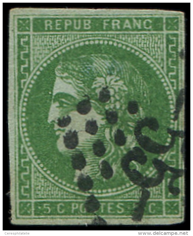 42Be  5c. Vert TRES Fonc&eacute;, R II, Obl. GC 55, Jolie Nuance, TB. C - Other & Unclassified