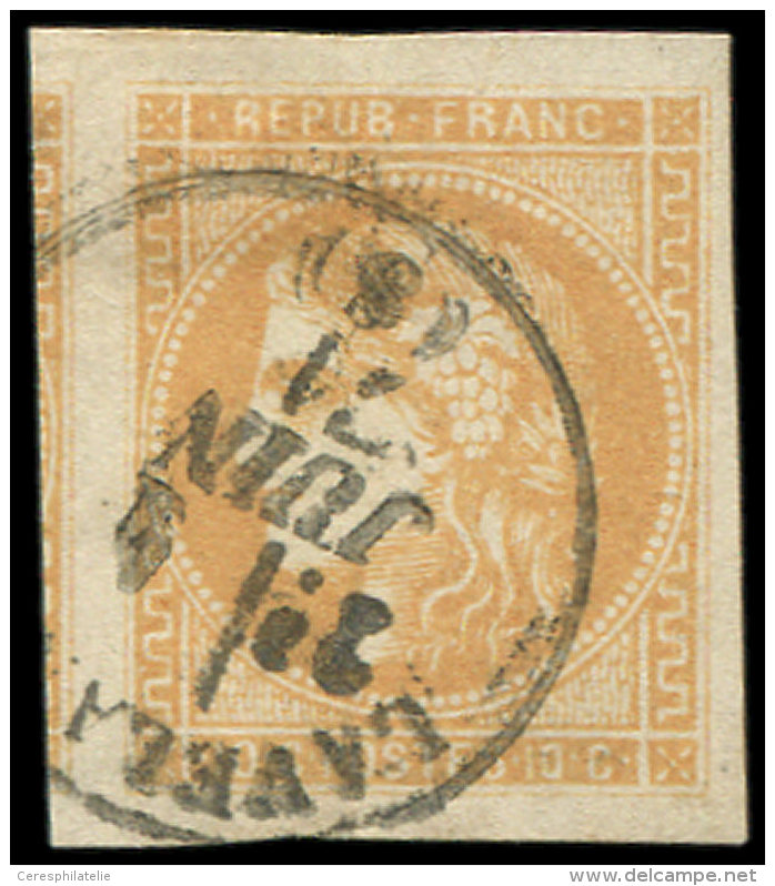 43Ba 10c. Bistre Orange, R II, Obl. C&agrave;d T16 LAVELANET 4/6/71, TTB - Other & Unclassified