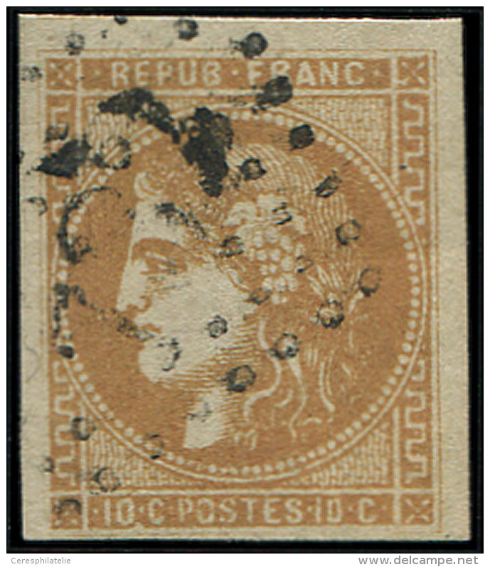 43Bd 10c. Bistre-brun, R II, Obl. GC, 3 Grandes Marges, TB - Altri & Non Classificati