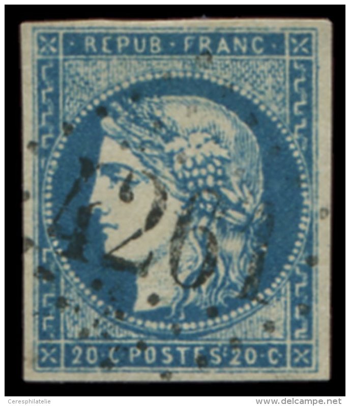 44A  20c. Bleu, T I, R I, Obl. GC 4261, Frais, TB - Altri & Non Classificati