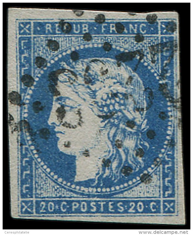 44Aa 20c. Bleu Fonc&eacute;, T I, R I, Obl. GC, Tr&egrave;s Frais, TB - Other & Unclassified