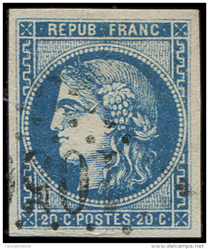 46B  20c. Bleu, T III, R II, Obl. GC 1056, Frappe Superbe - Other & Unclassified