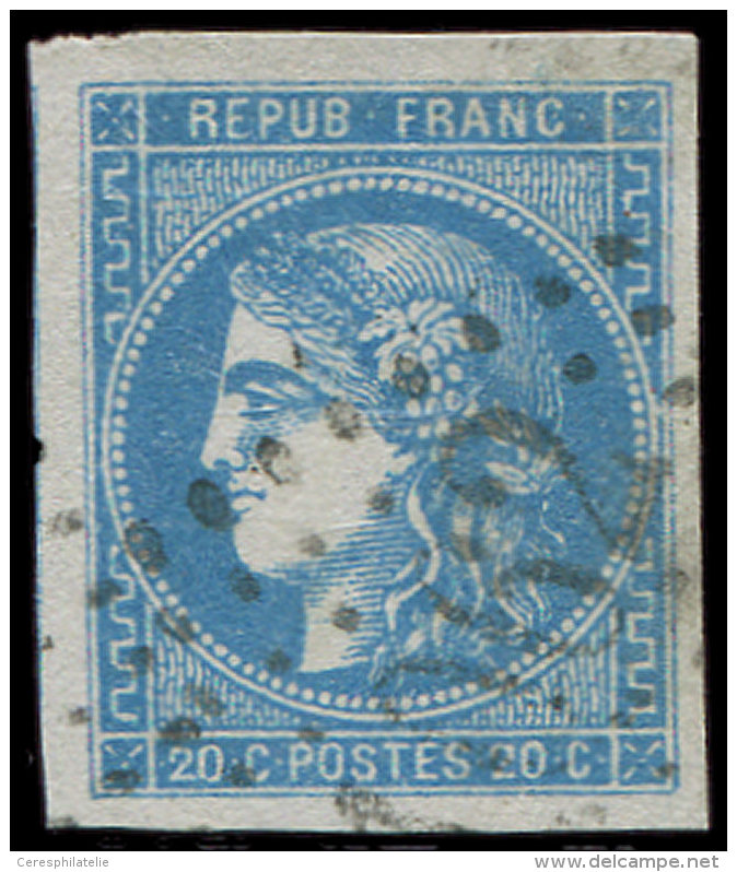 46B  20c. Bleu, T III R II, Grandes Marges, Obl. GC, TTB - Other & Unclassified