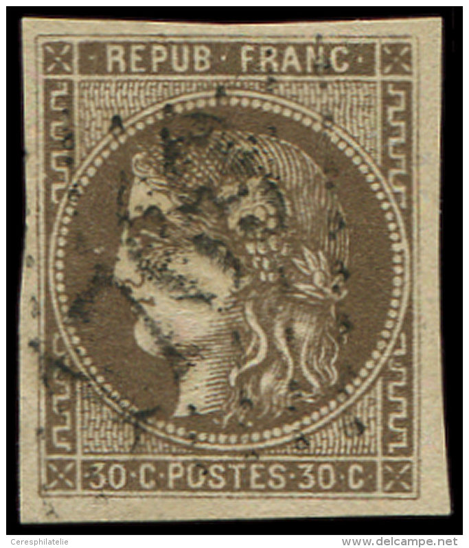 47   30c. Brun, Tr&egrave;s Bien Marg&eacute;, Obl. GC 1769, TB - Other & Unclassified