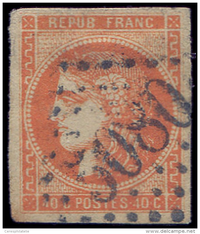 48o  40c. Orange, Case 2 Du Report Avec VARIETE Pseudo "4 RETOUCHE", Obl. GC 5080 D'ALEXANDRIE, TB, Certif. JF Brun, Cot - Altri & Non Classificati