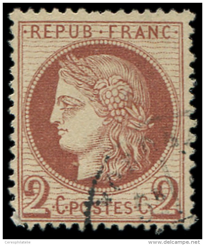 51d   2c. Brun Rouge, Fond Lign&eacute;, Obl. C&agrave;d L&eacute;ger, Bon Centrage, TTB - Other & Unclassified