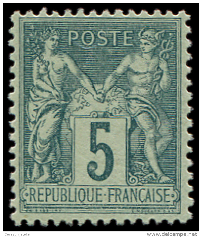 75    5c. Vert, Bon Centrage, TTB - Other & Unclassified