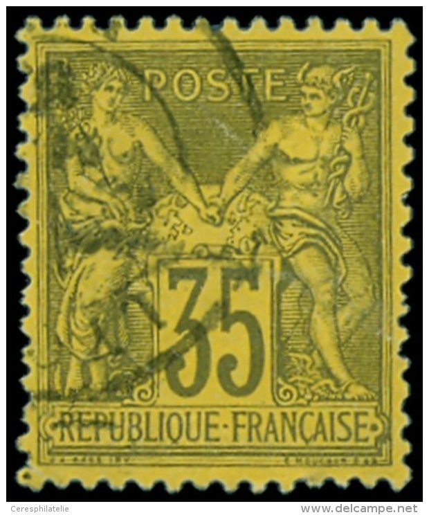 93   35c. Violet Gris Sur Jaune, Tr&egrave;s Bon Centrage, Oblit&eacute;r&eacute; C&agrave;d, TTB - Altri & Non Classificati