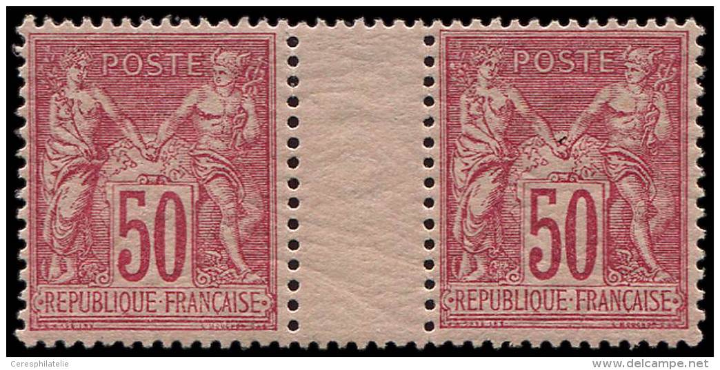 98   50c. Rose, PAIRE Interp., Bien Centr&eacute;e, TTB - Altri & Non Classificati