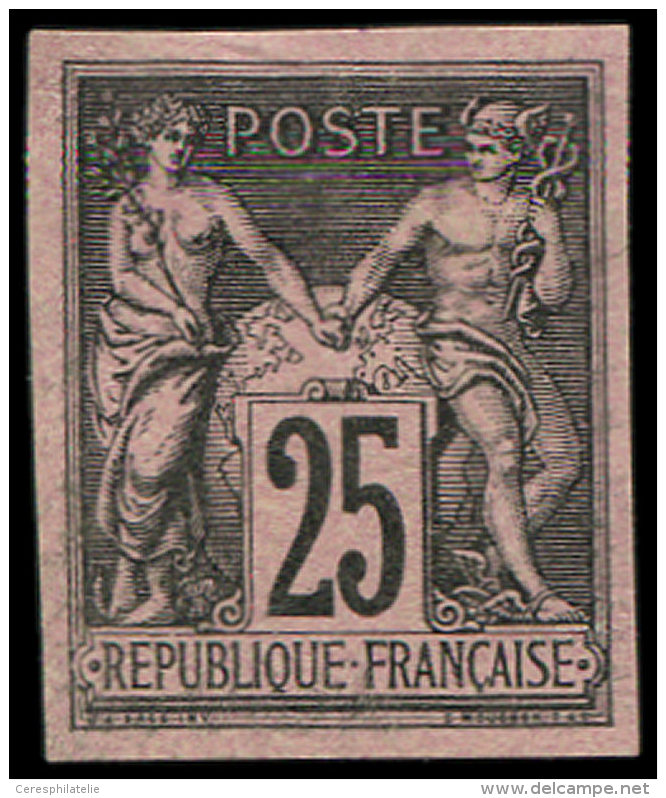 Granet 97b  25c. Noir Sur Rose, TB - Other & Unclassified