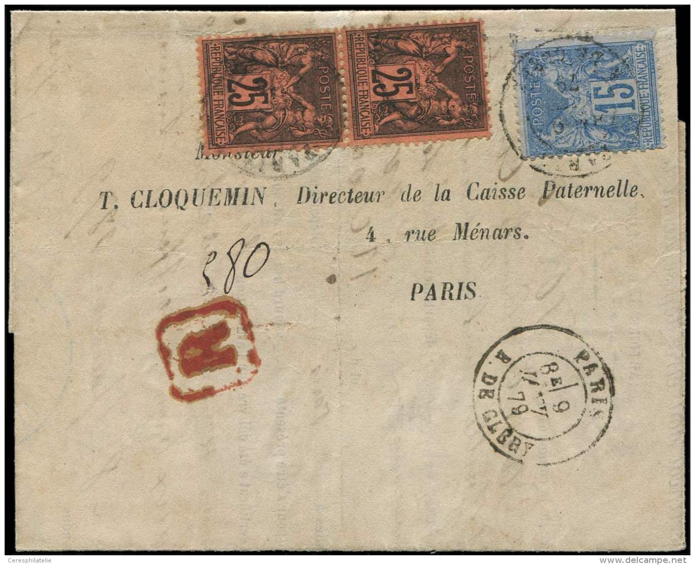 N&deg;90 Et 91 PAIRE Obl. C&agrave;d R. De Cl&eacute;ry 9/1/79 S. Env. Rec., TB - Other & Unclassified