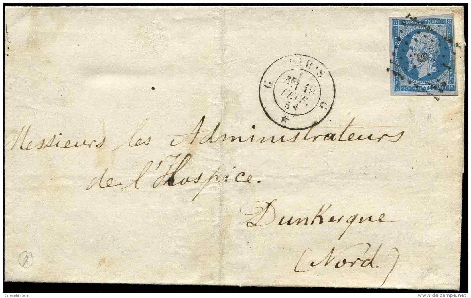 14Ae 20c. Bleu Sur Lilas, Nuance Fonc&eacute;e, T I, Obl. Los. G S. LSC, C&agrave;d G PARIS G * 19/2/58, TTB - Other & Unclassified