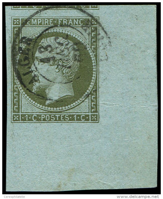 11    1c. Olive, COIN De FEUILLE, Obl. C&agrave;d ALGER 18/12/60, L&eacute;g&egrave;re Froissure, Sinon Superbe - Altri & Non Classificati