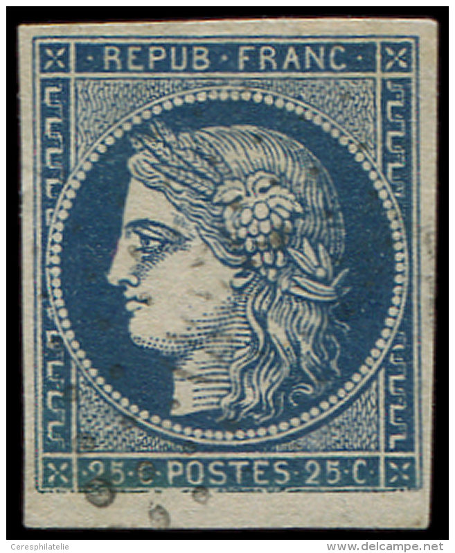 4a   25c. Bleu Fonc&eacute;, Obl. PC, Frappe Tr&egrave;s L&eacute;g&egrave;re, TTB - Other & Unclassified