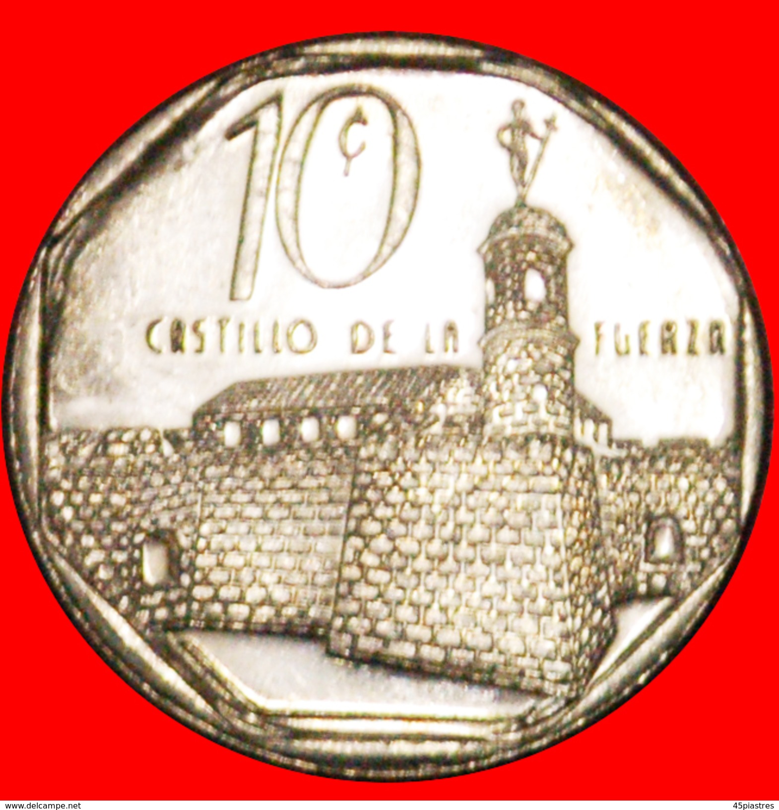 § CASTLE: CUBA &#x2605; 10 CENTAVOS 2000 COIN Alignment &uarr;&darr; CONVERTIBLE PESO! LOW START&#x2605; NO RESERVE - Cuba