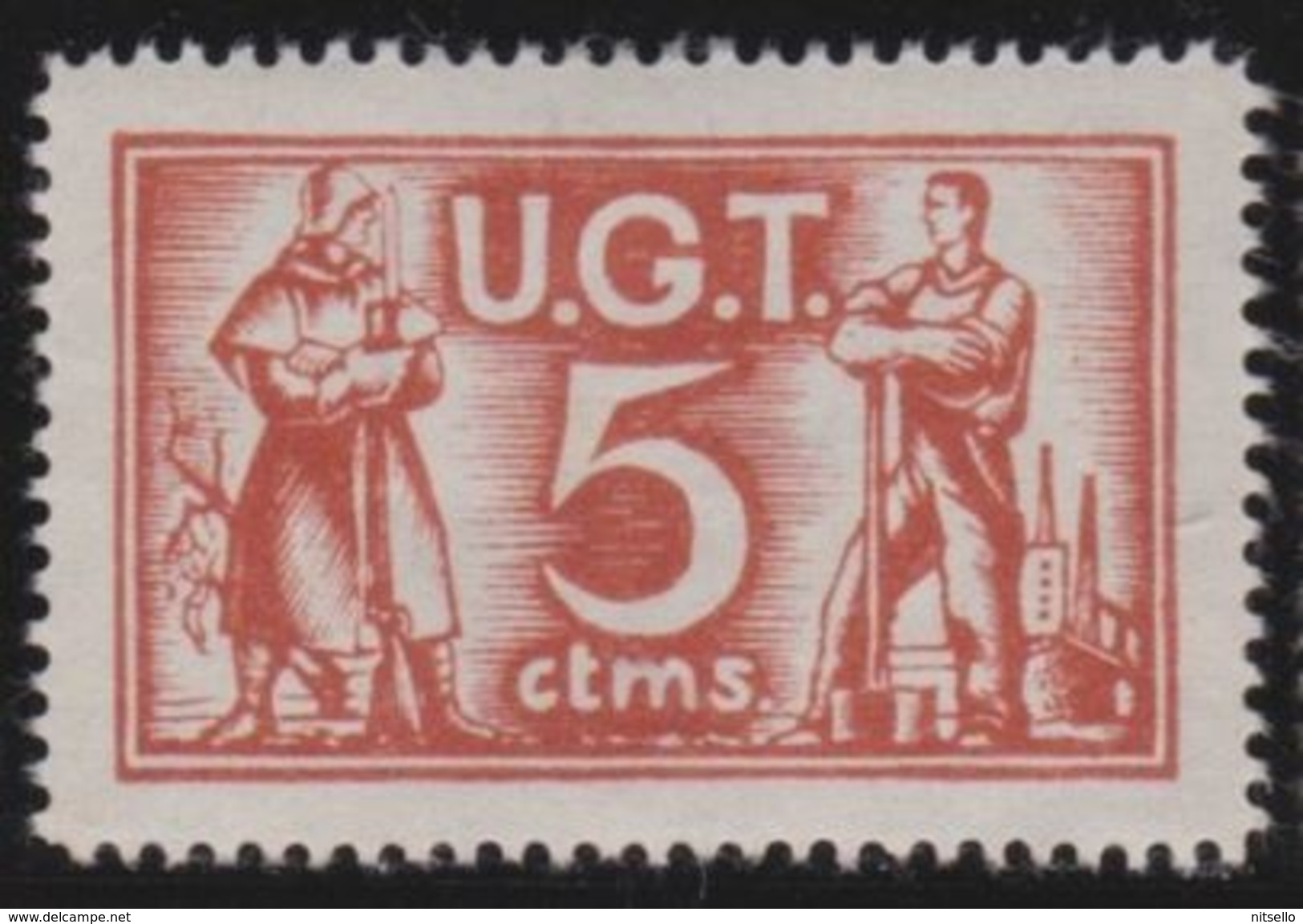 LOTE 2112  ///  (C055)  ESPAÑA PATRIOTICOS   U.G.T  *MH  NUEVO CON CHARNELA - Emissions Républicaines