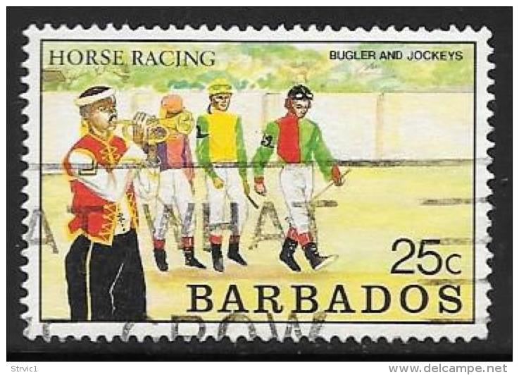 Barbados, Scott # 773 Used Horse Racing, 1990 - Barbados (1966-...)